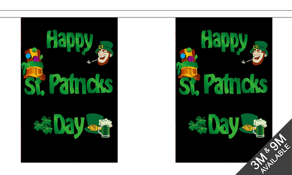 Happy St Patricks Day (black) Bunting